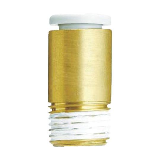 ワンタッチ管継手 六角穴付ハーフユニオン 8mm・R1/4 SMC KQ2S08-02AS (61-...