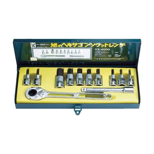 ソケットレンチ用ヘキサゴンソケットセット12.7□ 旭金属工業 VX4000 (61-2260-59...