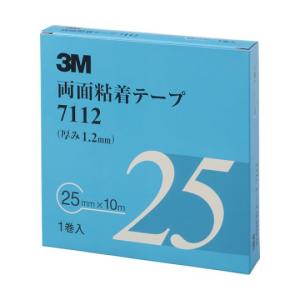 スリーエム 両面粘着テープ 7112 25mmX10m 厚さ1.2mm 灰色 1巻入り 7112 25 AAD (61-2767-13)の商品画像