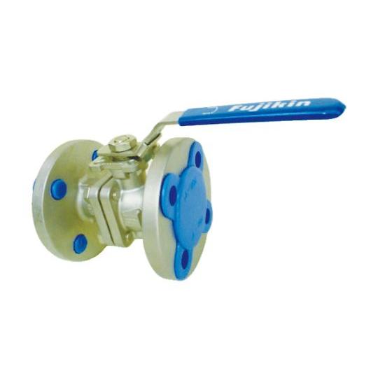 ステンレス鋼製1MPaフランジ式2ピースボール弁15A 1/2 フジキン UBV-21-J10R-D...