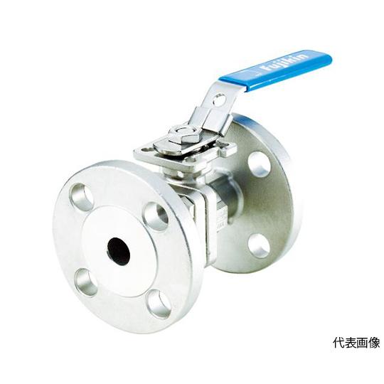 ステンレス鋼製1MPaフランジ式2ピースボール弁20A 3/4 フジキン UBV-21-J10R-E...