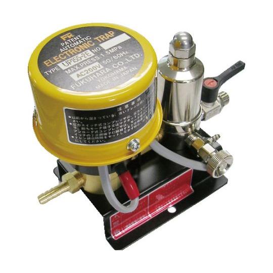 ドレン排出器 電子トラップ 圧力開閉式・アンローダー式兼用 単相200V フクハラ UP155-2E...