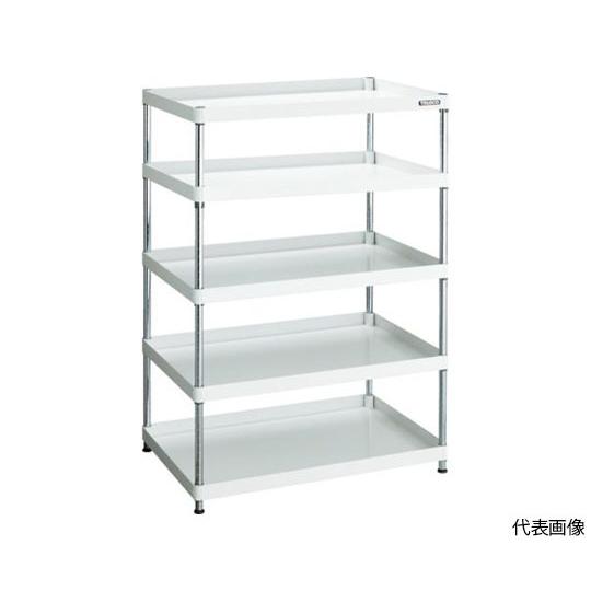 スチールラック フェニックスワゴンラック型 抗菌900X600 4段 ホワイト トラスコ中山 PEW...