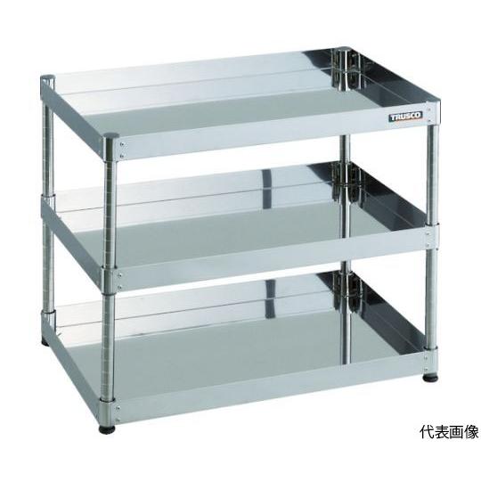 トラスコ中山 430クリーンフェニックス ラック型 600X400 3段 CPE4-R763 (61...