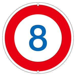 道路標識・構内用 制限速度8キロ 600mmΦ スチール 133222 日本緑十字