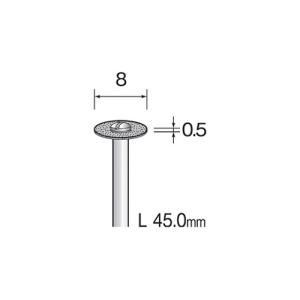 メタルボンドダイヤモンドカッティングディスク 全周タイプ ８ｍｍΦ ミニター MC1301 (61-3886-08)の商品画像