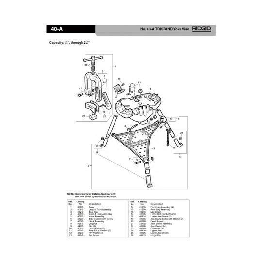 Ｅ−１７０６−Ｘ ジョークランプスクリュー Ｆ／４０−Ａ RIDGID 40385 (61-4026...