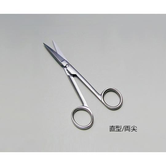 外科剪刀 ハズシ式140mm 直型 両先 医療機器認証取得済 (61-5079-18)