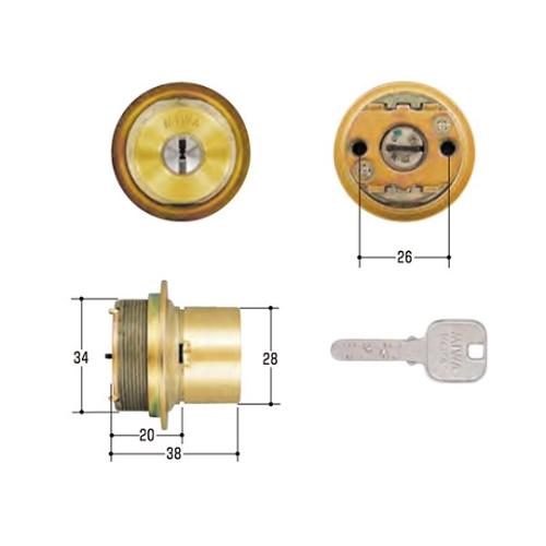 MIWA取替用シリンダー 美和ロック MIWA MCY-502 (61-7370-34)