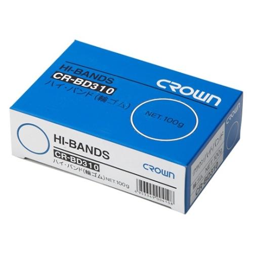 ハイバンド 輪ゴム 約130本入 折径120mm 切幅3mm クラウン CR-BD310-AM (6...