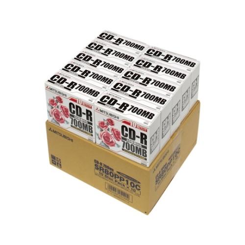 PC DATA用 CD-R 1回記録タイプ 三菱化学メディア SR80PP10C (61-9386-...