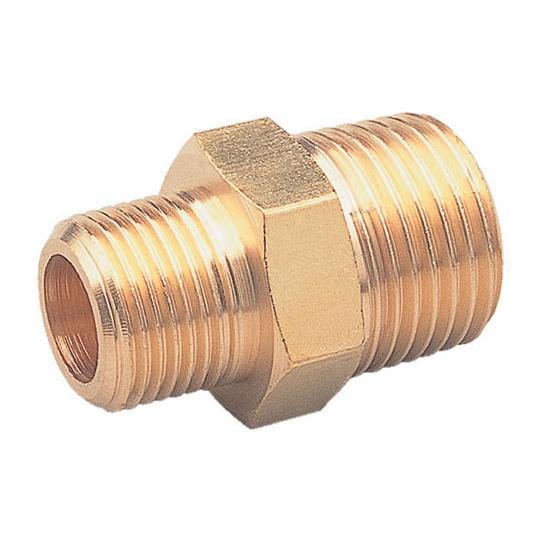 異径六角ニップル PT3/8×PT1/2 アソー NE-1034 (61-9587-61)