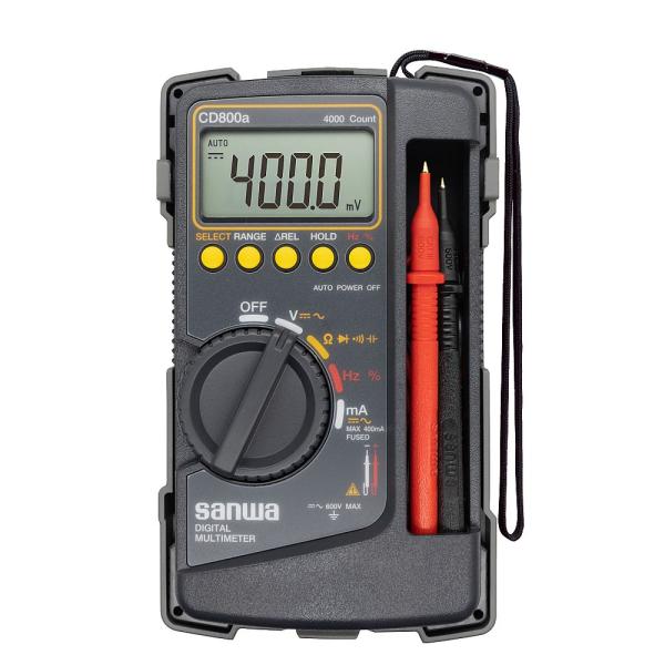 デジタルマルチメーター ケース一体型 校正書類３点 新品校正 三和電気計器 sanwa CD800a...