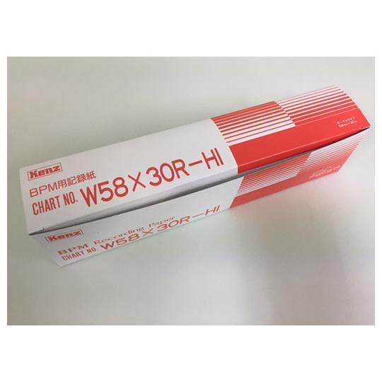 BPM用記録紙 KENZ 1箱 5巻入 スズケン W58X30R-HI (62-1626-67)