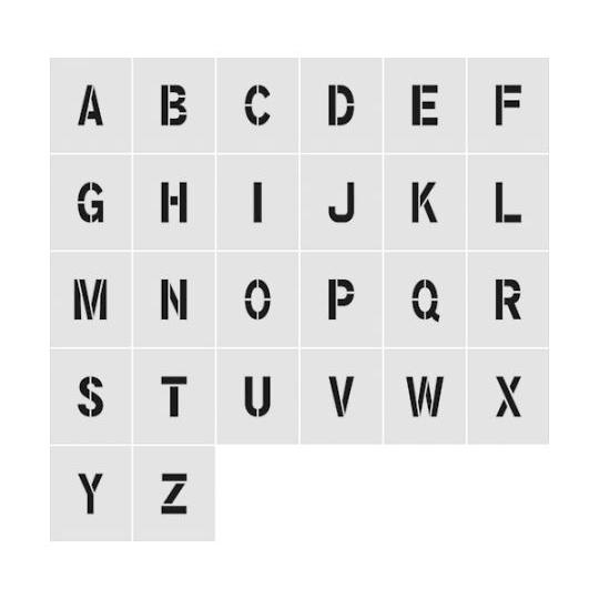 ステンシル A〜Z 1セット26枚単位 文字サイズ150×95mm アイマーク AST-SETA15...