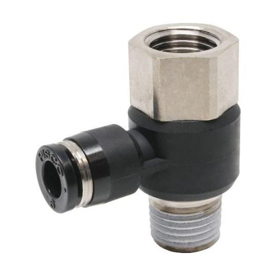 チューブフィッティング メスユニバーサルエルボチューブ6ネジ02 ピスコ PHF6-02 (62-2...