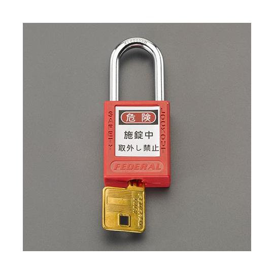 38mm 南京錠 ロックアウト用/赤 エスコ EA983TB-31 (62-2684-76)