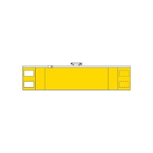 ユニット ファスナー付腕章 安全ピンタイプ 黄 差し込み式 848-40A (62-6093-58)の商品画像