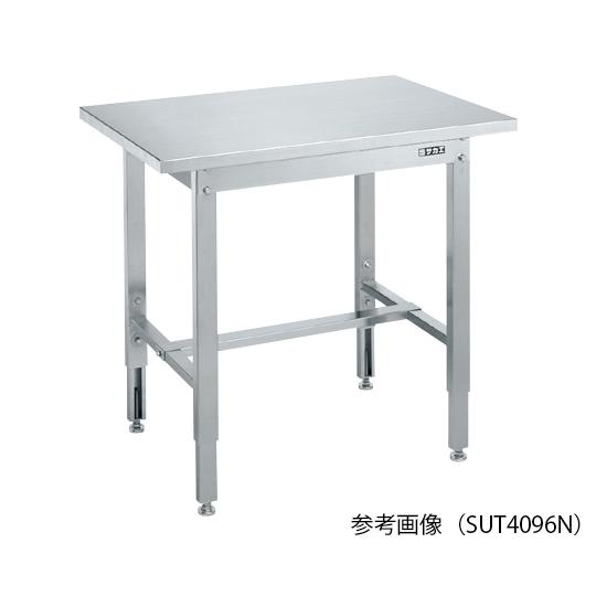 ステンレス高さ調整作業台 天板R付 W900×D600×H700〜900mm サカエ SUT4096...