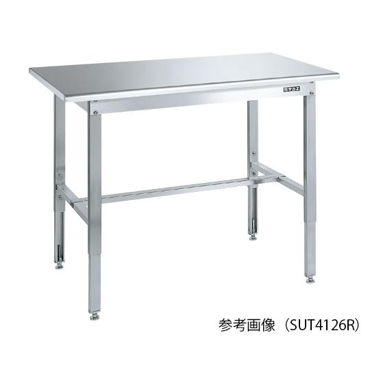 ステンレス高さ調整作業台 天板R付 W1200×D600×H700〜900mm サカエ SUT412...