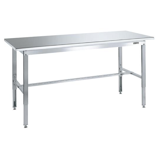 ステンレス高さ調整作業台 天板R付 W1800×D750×H700〜900mm サカエ SUT418...