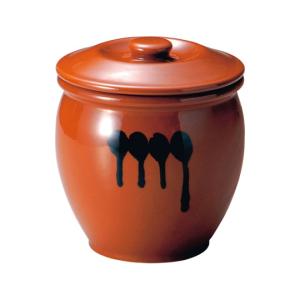 陶器 蓋付半胴かめ 7.2L ヤマキイカイ 4号 (62-6398-07)の商品画像