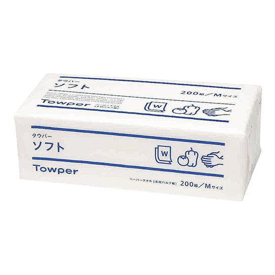 トウカイ ペーパータオル 25束入 タウパー ソフトM トライフ トウカイ  (62-6619-64...