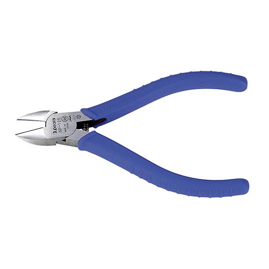 強力ニッパ バネ付 成形グリップ スリーピークス技研 NP-125Z-S (62-7026-46)