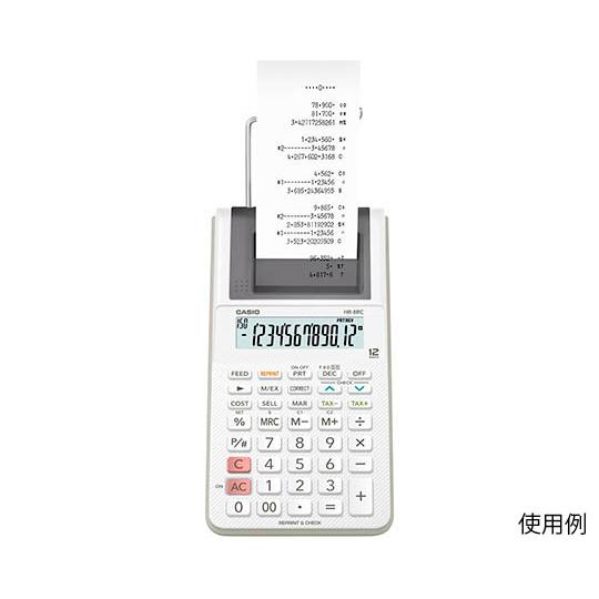プリンター電卓ハンディータイプ 算式通り方式 カシオ HR-8RC-WE (62-7070-44)
