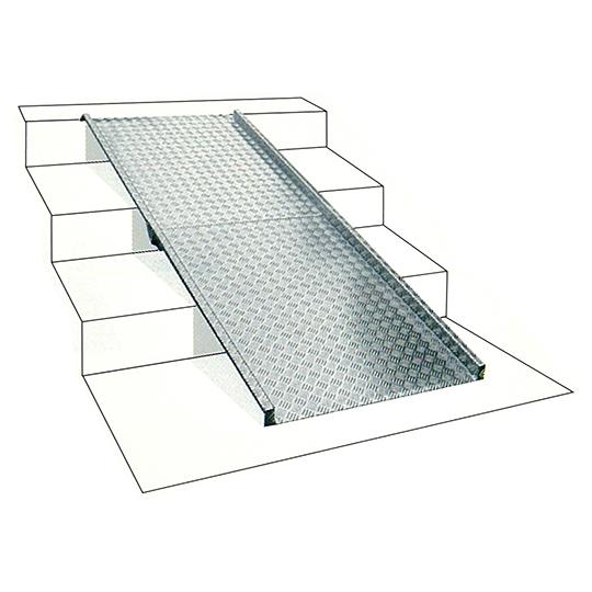 歩行者・台車・車椅子用 アルミスロープ 750mm段差まで MISUGI RB700 (62-855...