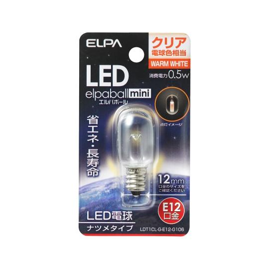 ELPA LEDナツメ形E12 電球色相当 LDT1CL-G-E12-G106 (62-8585-0...