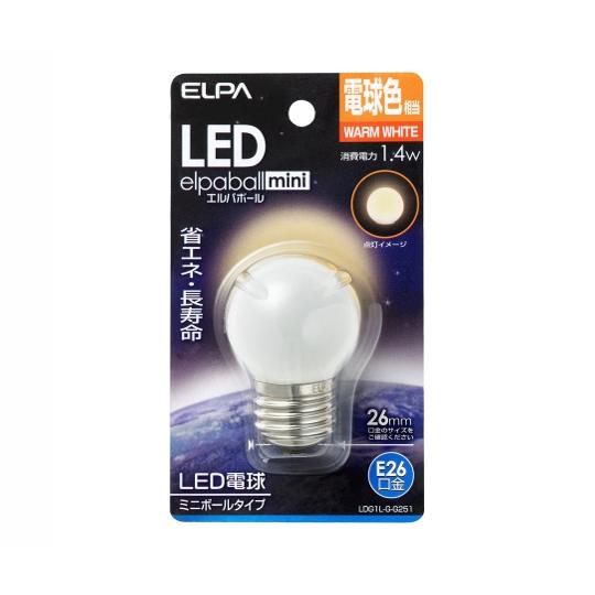 ELPA LED電球G40形E26 LDG1L-G-G251 (62-8585-23)