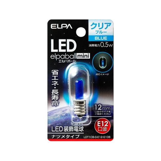 ELPA LED電球 ナツメ E12 青 LDT1CB-G-E12-G108 (62-8585-73...