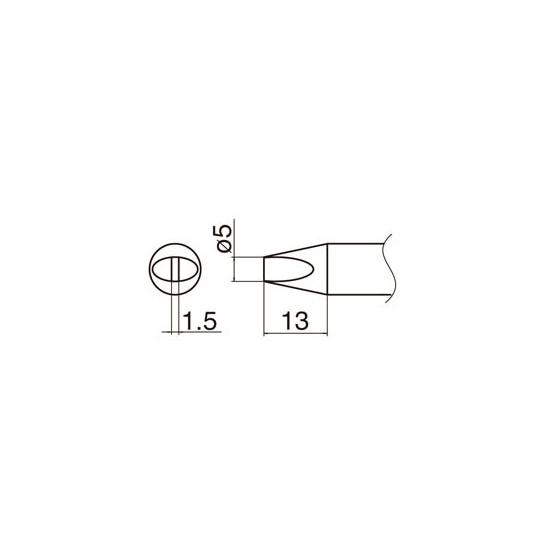 エスコ φ5.0mm 交換用こて先 EA304AM用 EA304AM-6 (62-9119-45)