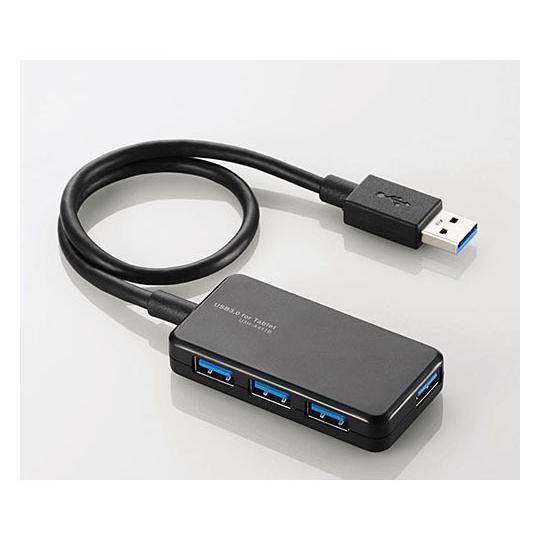 [4ポート] ＵＳＢ３.０ハブ ブラック エレコム EA764AD-11C (62-9154-80)