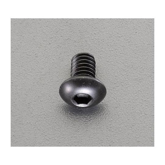 M 6x 8mm六角穴付ボタンボルト ステンレス/黒色/4本 エスコ EA949MS-608 (62...