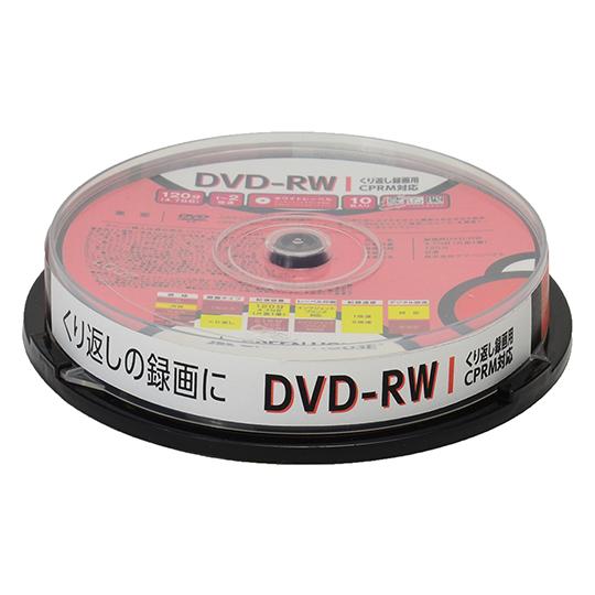 グリーンハウス DVD-RW CPRM 録画用 1-2倍速 10枚スピンドル GH-DVDRWCB1...