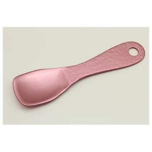 アイデアセキカワ アルミ アイスクリームスプーン 槌目 ピンク 11910002