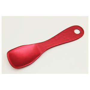 アイデアセキカワ アルミ アイスクリームスプーン 槌目 レッド 11910003