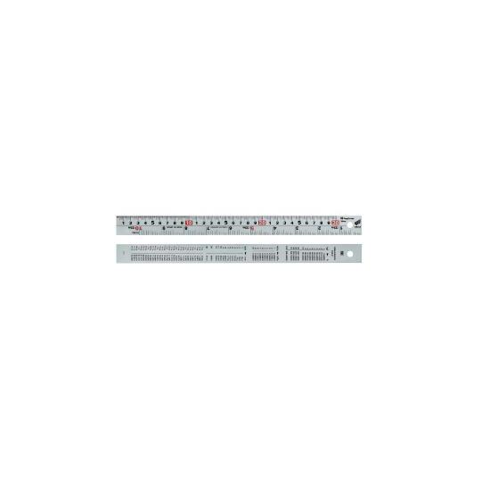 併用シルバースケール 快段目盛 30cm 新潟精機 SK CSS-30KD (63-1316-77)