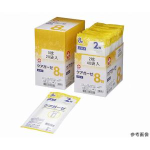 白十字 ケアガーゼ 8折 2枚×40袋入 滅菌済 10166 医療機器認証取得済 (63-1451-37)の商品画像
