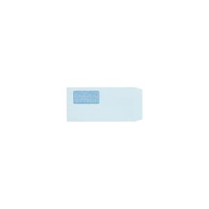 スマートバリュー 窓付封筒 長3 ブルー 100枚 テープ付 P029J-B (63-1629-57)の商品画像