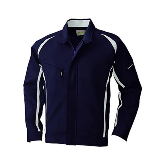 長袖ジャケット ネイビー×シルバー ビッグボーン 2628-58-L (63-1786-21)