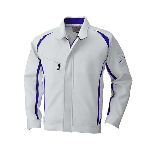 長袖ジャケット シルバー×ロイヤルブルー ビッグボーン 2628-65-LL (63-1786-29...