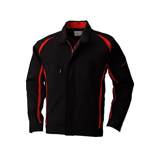 長袖ジャケット ブラック×レッド ビッグボーン 2628-74-L (63-1786-35)