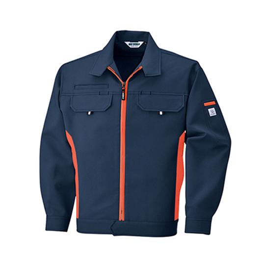 長袖ジャケット ネイビー×蛍光オレンジ ビッグボーン 2629-53-5L (63-1786-60)