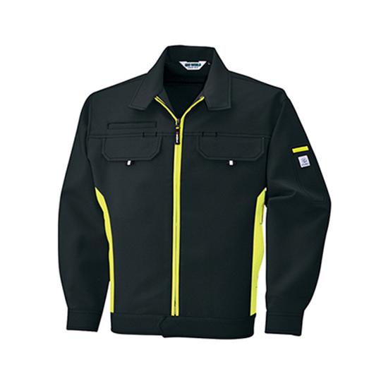 長袖ジャケット ブラック×蛍光イエロー ビッグボーン 2629-72-LL (63-1786-71)