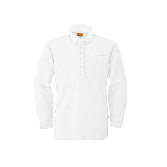 ビッグボーン メンズ/レディース長袖ポロシャツ ホワイト SW525-10-S (63-1822-6...