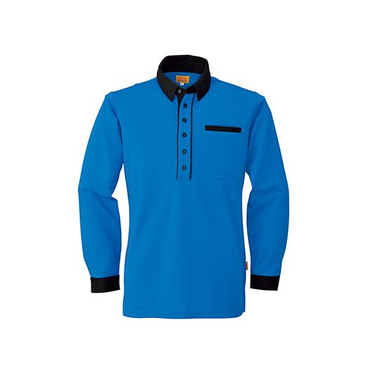 ビッグボーン メンズ/レディース長袖ポロシャツ インペリアルブルー×ブラック SW525-53-LL...