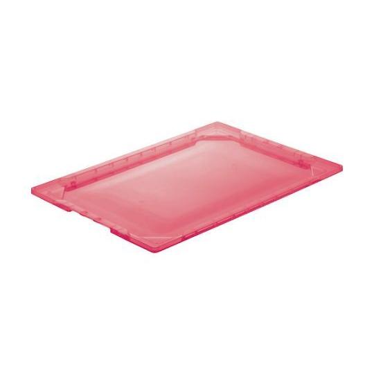 薄型折りたたみコンテナスケルコン TSK-O50、40、30兼用フタ 透明レッド トラスコ中山 TS...